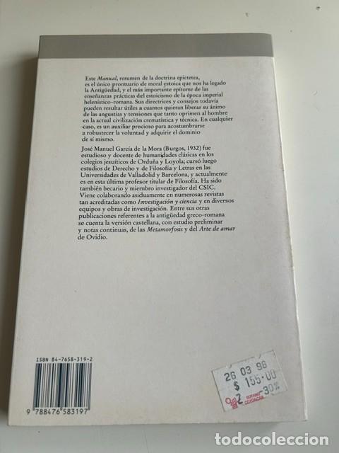 Libros de segunda mano: Enquiridion -Ep&iacute;cteto- - Foto 2