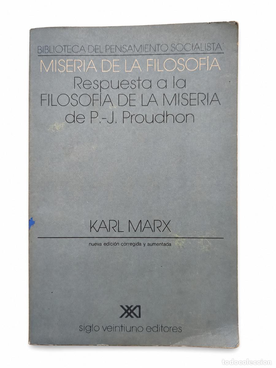 Libros de segunda mano: KARL MARX &ndash; MISERIA DE LA FILOSOF&Iacute;A. RESPUESTA A LA FILOSOF&Iacute;A DE LA MISERIA DE P.-J. PROUDHON &ndash; LM