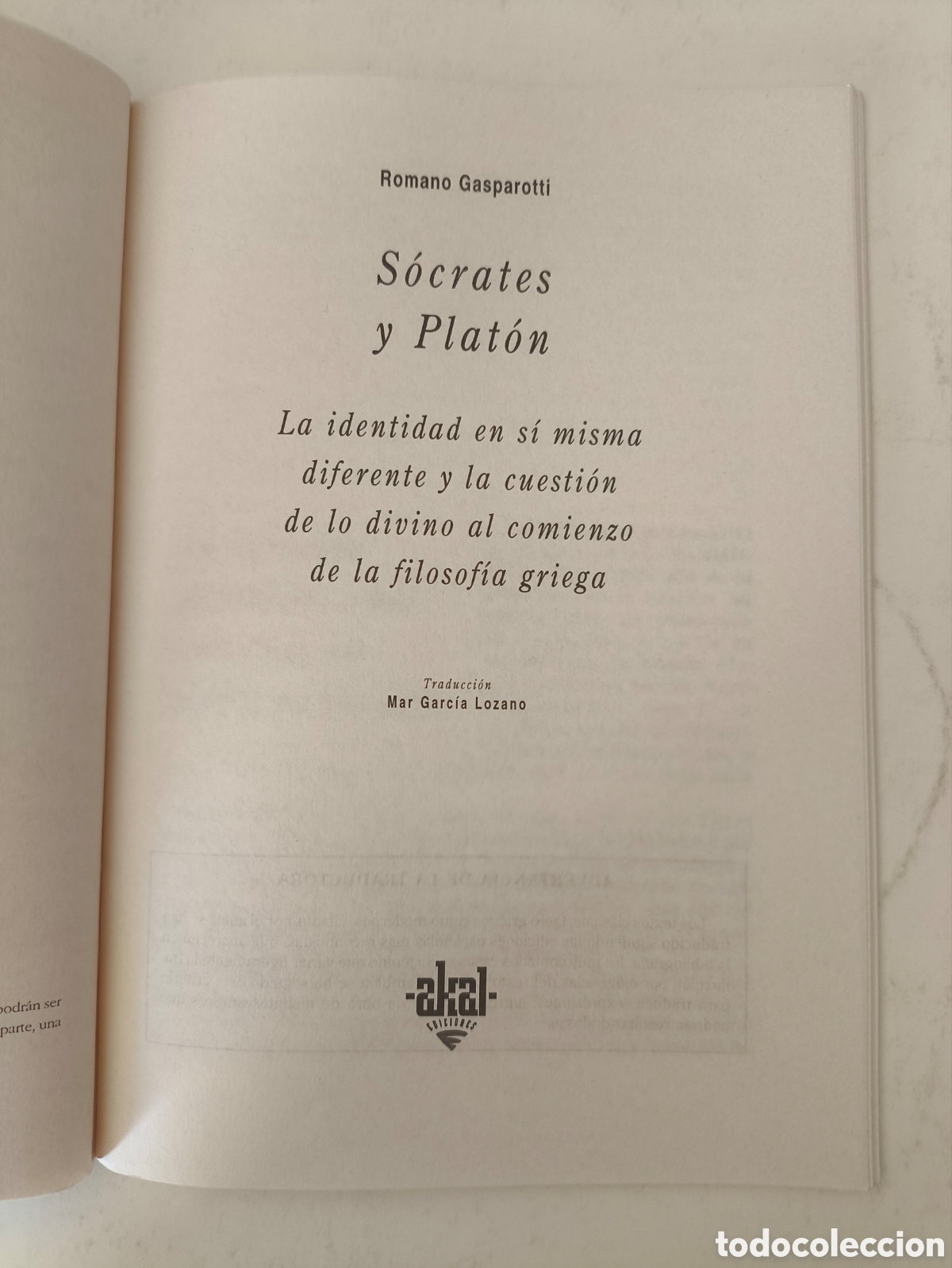 Libros de segunda mano: S&oacute;crates y Plat&oacute;n de Romano Gasparotti - Foto 9