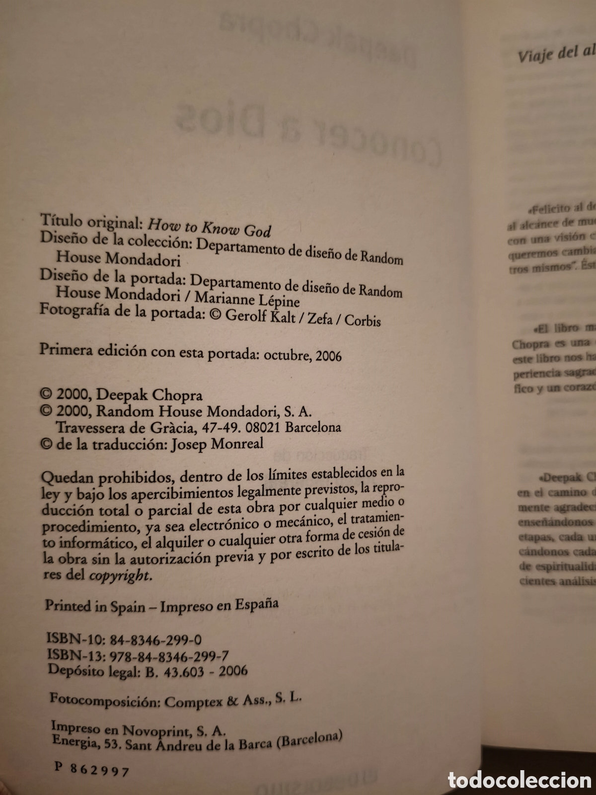 Libros de segunda mano: Conocer a Dios - Deepak Chopra - Foto 2
