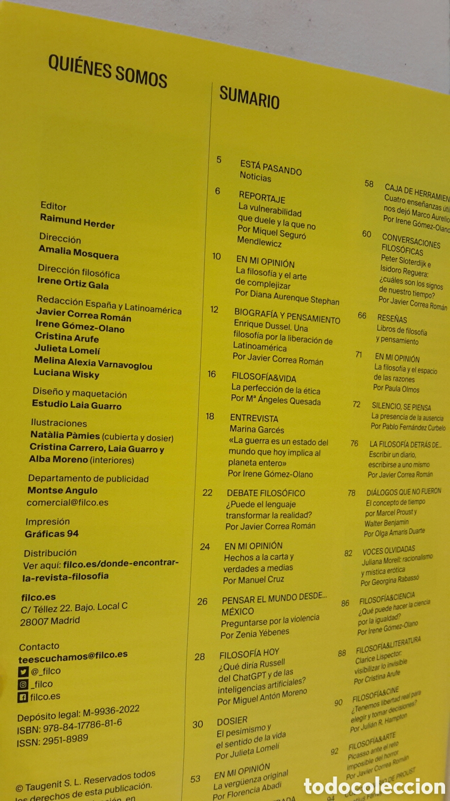 Libros de segunda mano: Filosof&iacute;a & Co., N&uacute;mero 5. Junio 2023 - Foto 2