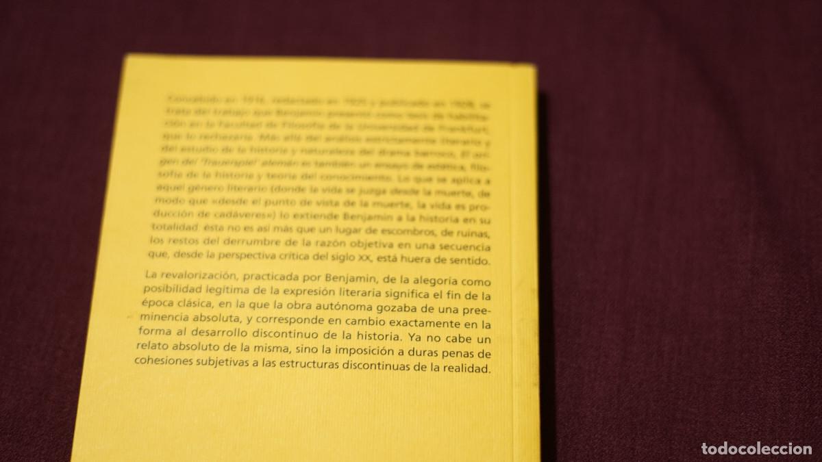 Libros de segunda mano: Walter Benjamin - El or&iacute;gen del Trauerspiel alem&aacute;n - Abada 2012 - Foto 3