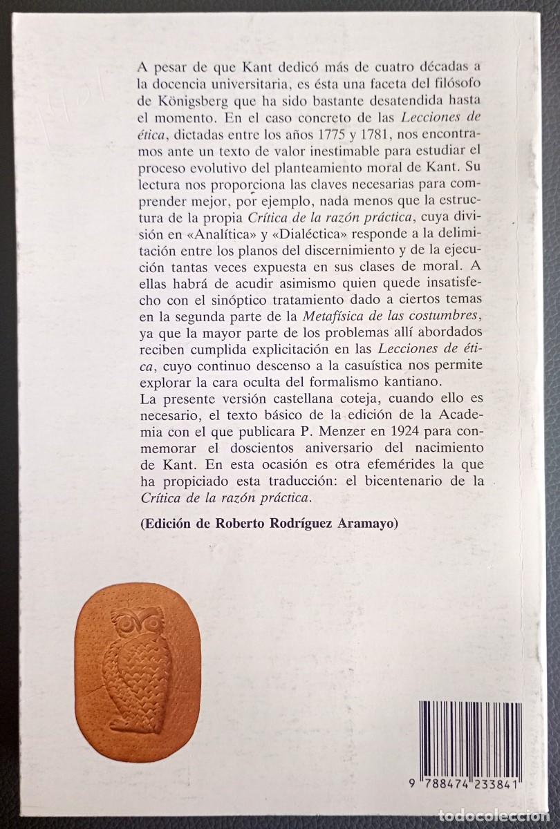Libros de segunda mano: Immanuel Kant . Lecciones de &eacute;tica - Foto 2