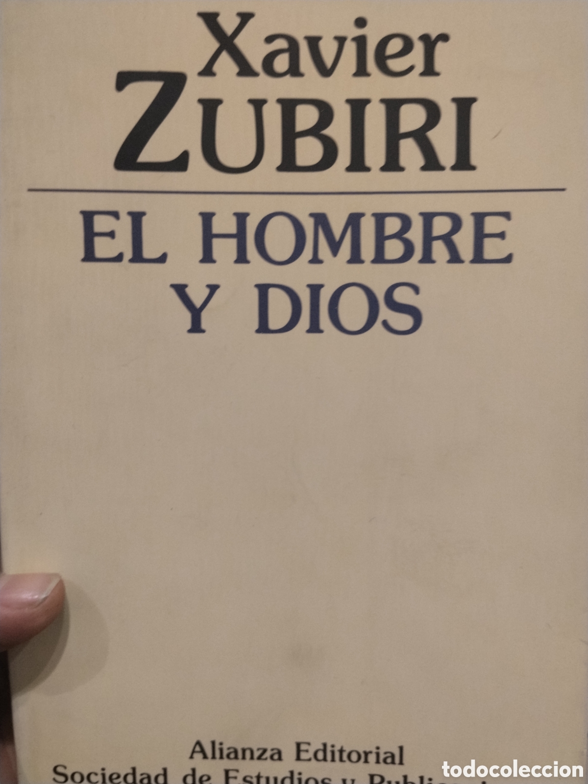 Livres d'occasion: Xavier Zubiri. El hombre y Dios