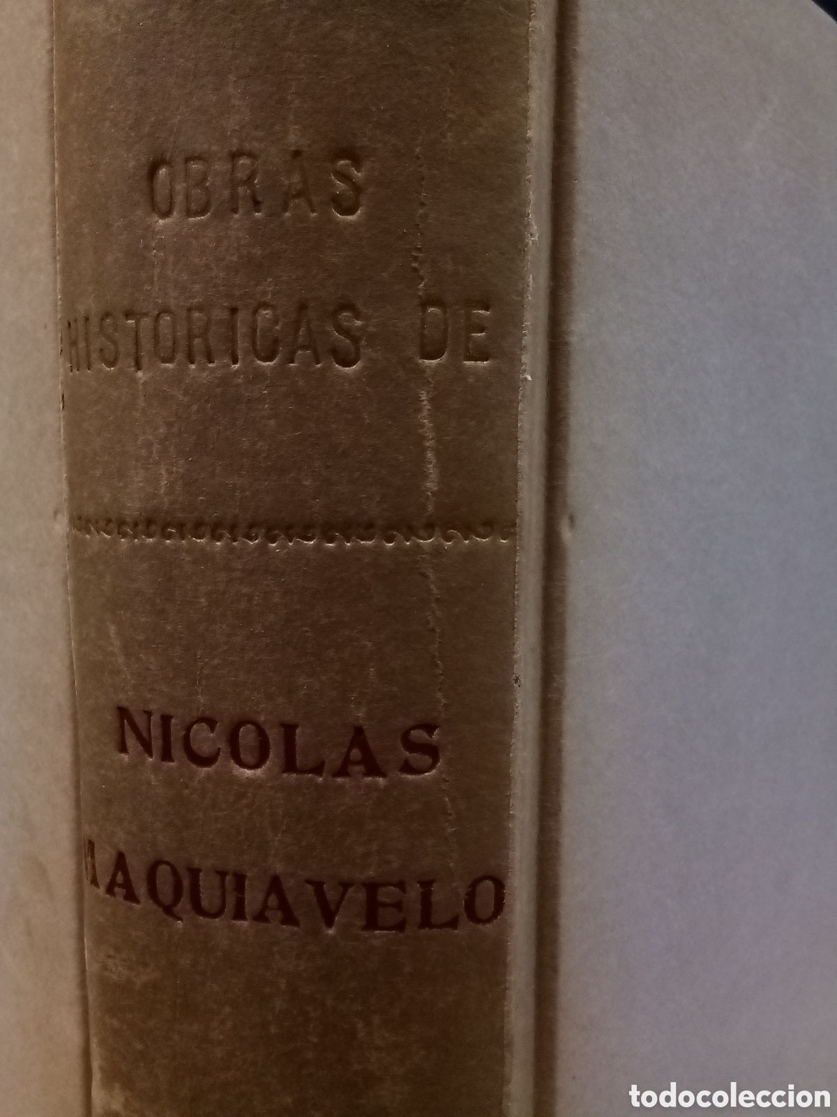 Libros de segunda mano: Nicol&aacute;s Maquiavelo. Obras antiguas