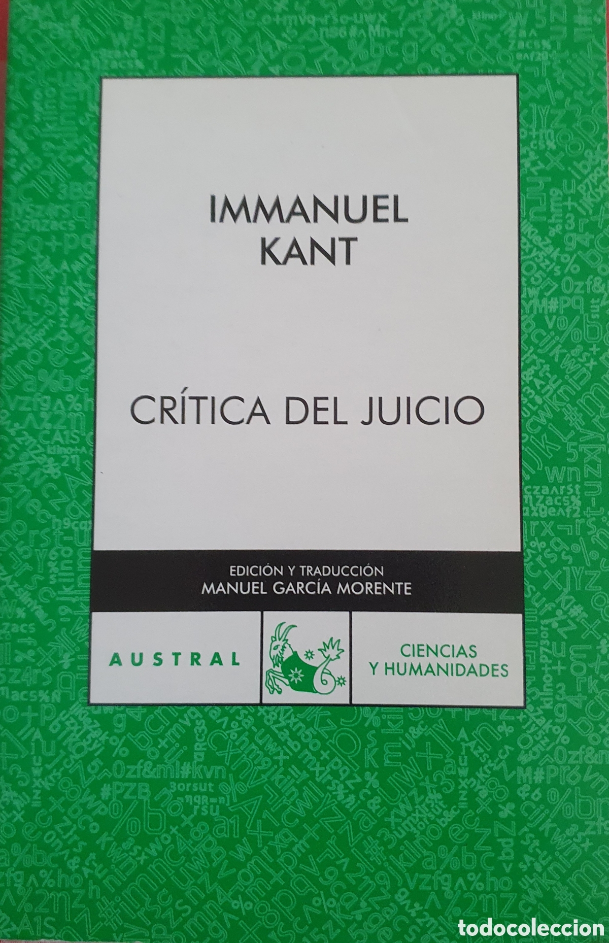 Libros de segunda mano: Cr&iacute;tica del juicio Immanuel Kant
