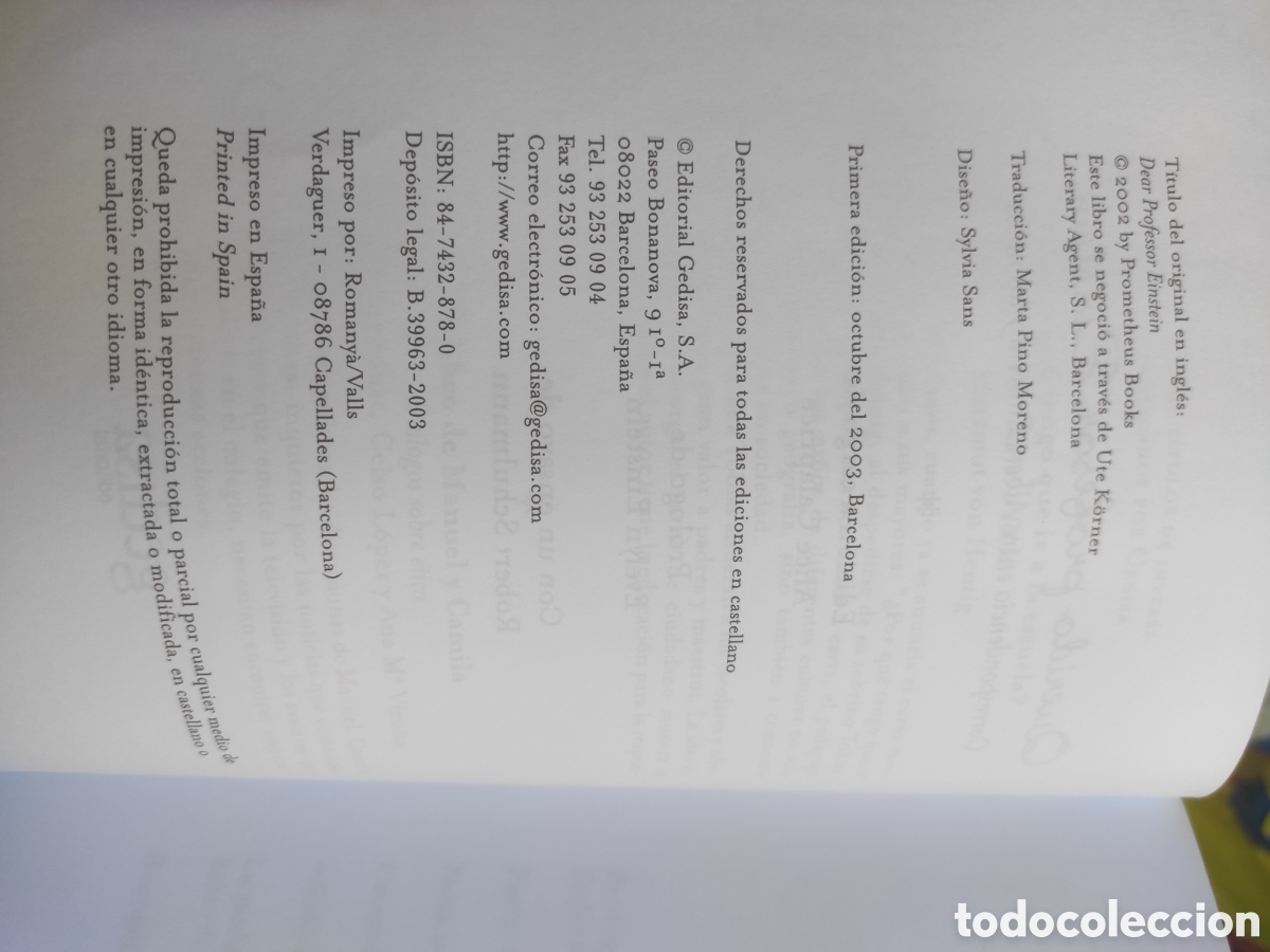 Libros de segunda mano: Querido profesor Einstein - Alice Calaprice (PEDIDO MINIMO 10&euro;) - Foto 3