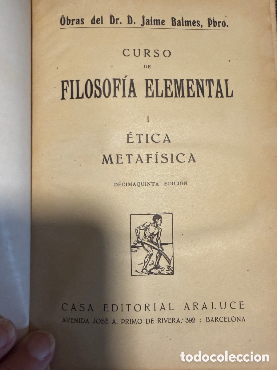 Libros de segunda mano: JAIME BALMES &ndash; CURSO DE FILOSOF&Iacute;A - Foto 4
