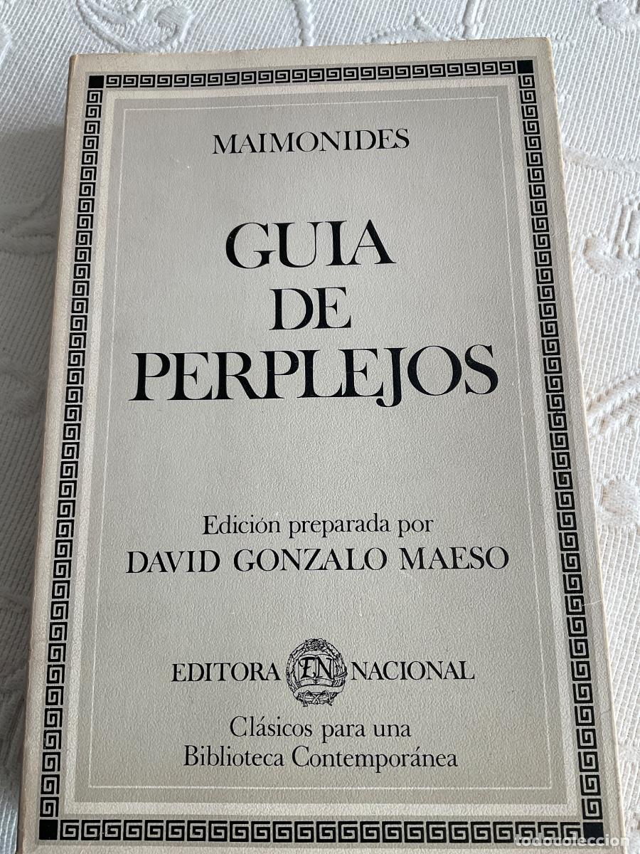 Libros de segunda mano: Gu&iacute;a de perplejos de Maimonides