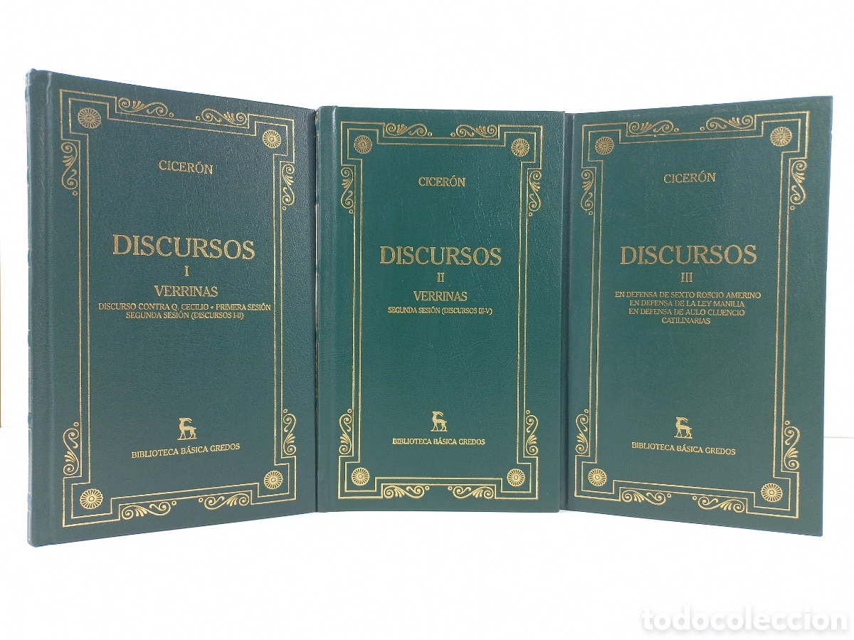 Libros de segunda mano: Discursos Cicer&oacute;n. Completo. Gredos, 2000. Filosof&iacute;a. Dise&ntilde;o Brugalla.