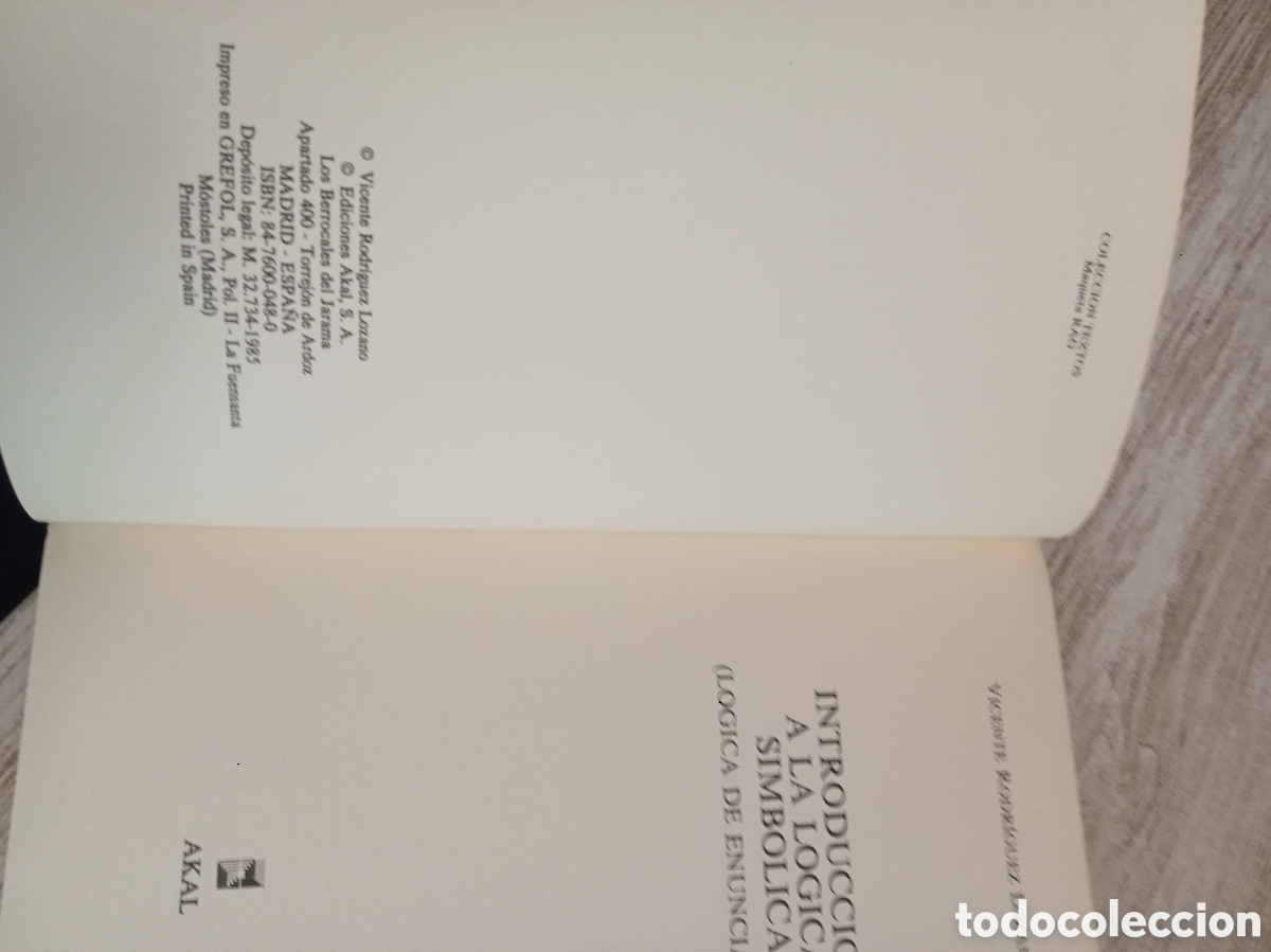 Libros de segunda mano: Introducci&oacute;n a la l&oacute;gica simb&oacute;lica - Foto 4