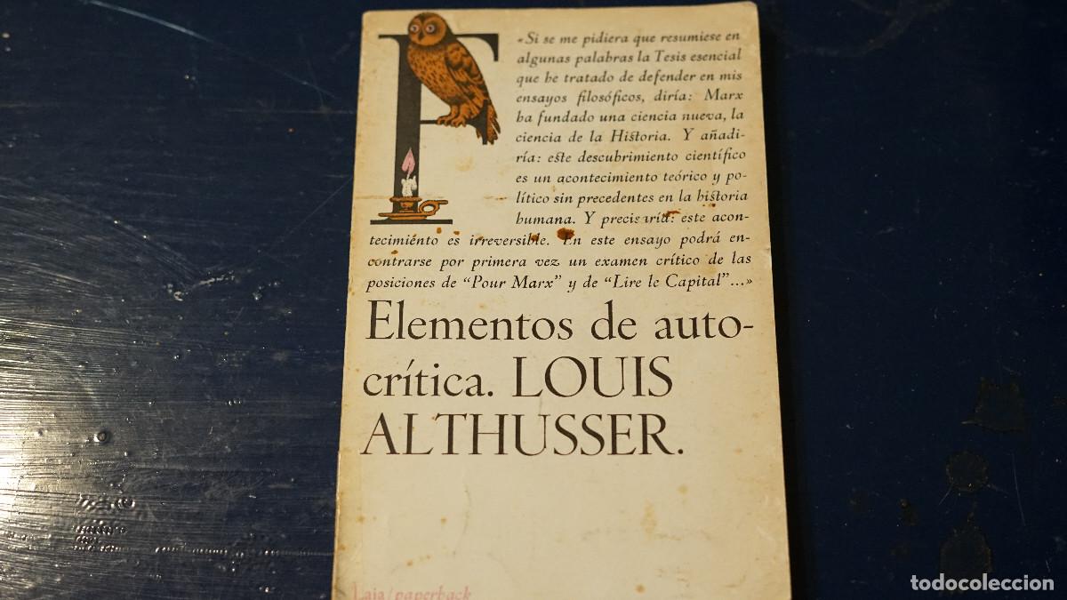 Libros de segunda mano: Louis Althusser - Elementos de autocr&iacute;tica - Laia 1975