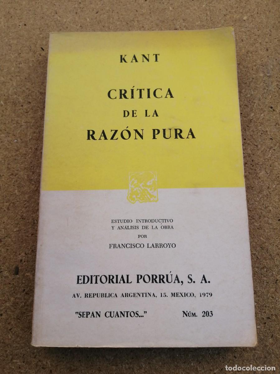 Libros de segunda mano: CRITICA DE LA RAZON PURA (EMMANUEL KANT) EDITORIAL PORRUA