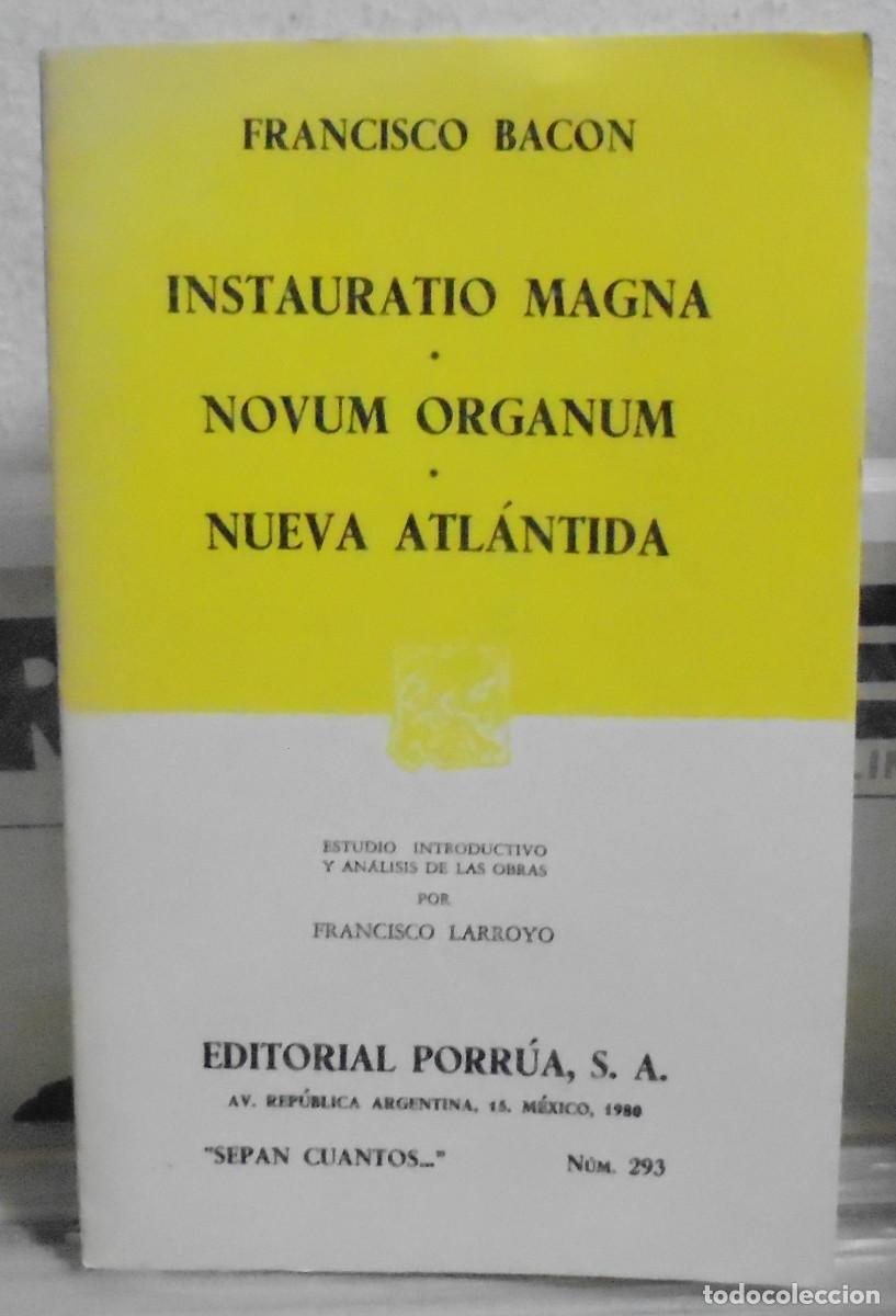 Libros de segunda mano: Instauratio Magna / Novum Organum / Nueva Atlantida. Francisco Bacon