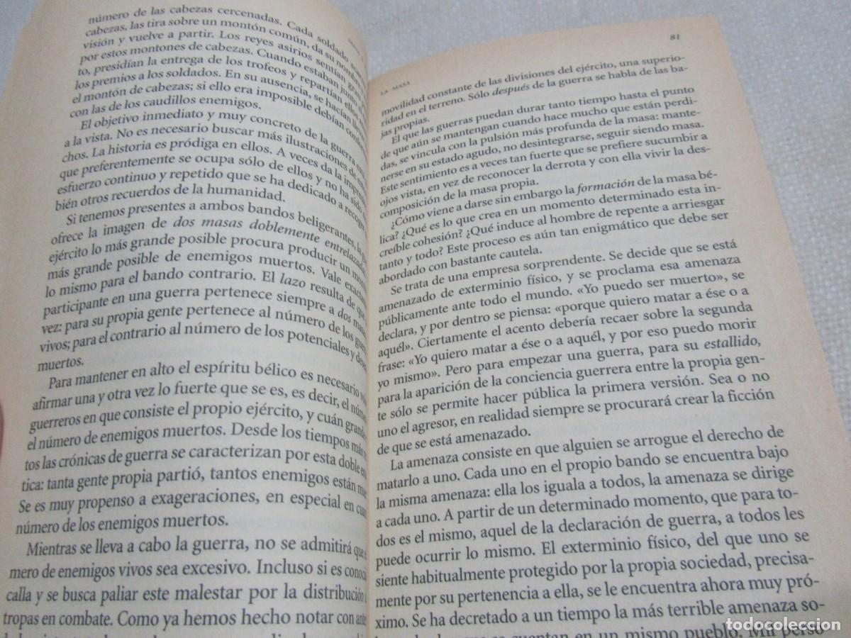 Libros de segunda mano: MASA Y PODER, ELIAS CANETTI, ALIANZA EDITORIAL, DE BOLSILLO, A&Ntilde;O 2000 - Foto 7