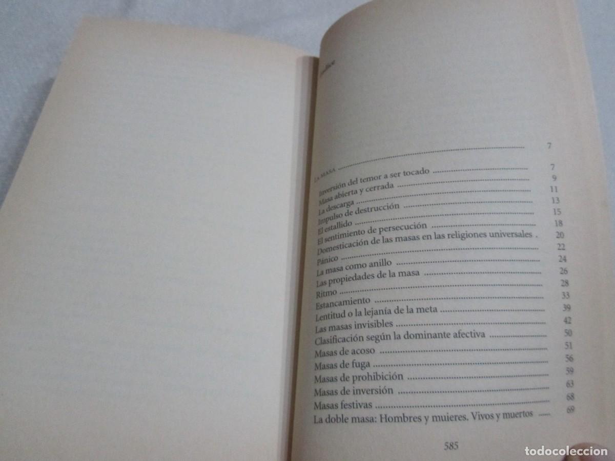 Libros de segunda mano: MASA Y PODER, ELIAS CANETTI, ALIANZA EDITORIAL, DE BOLSILLO, A&Ntilde;O 2000 - Foto 8