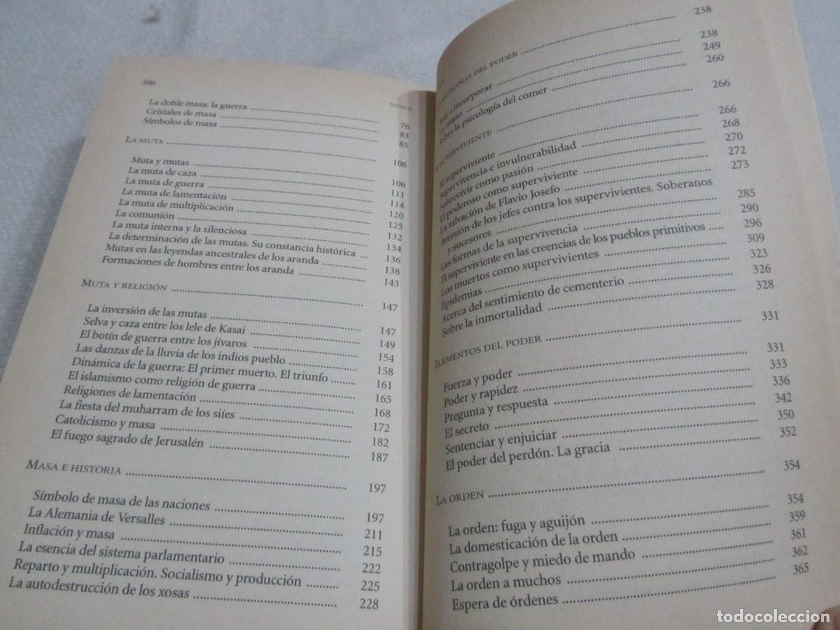 Libros de segunda mano: MASA Y PODER, ELIAS CANETTI, ALIANZA EDITORIAL, DE BOLSILLO, A&Ntilde;O 2000 - Foto 9