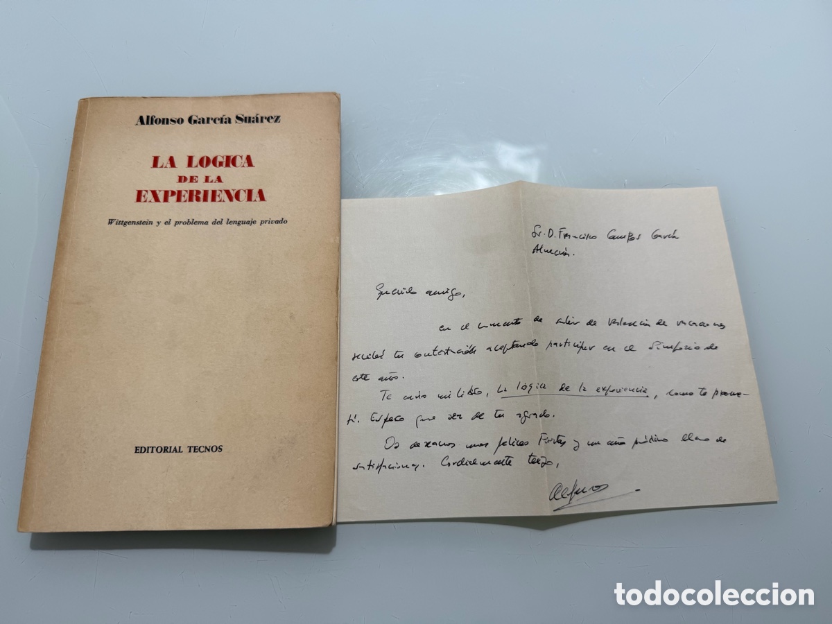 Libros de segunda mano: La l&oacute;gica de la experiencia. Wittgenstein y el problema del lenguaje privado. Alfonso Garc&iacute;a S&aacute;nchez