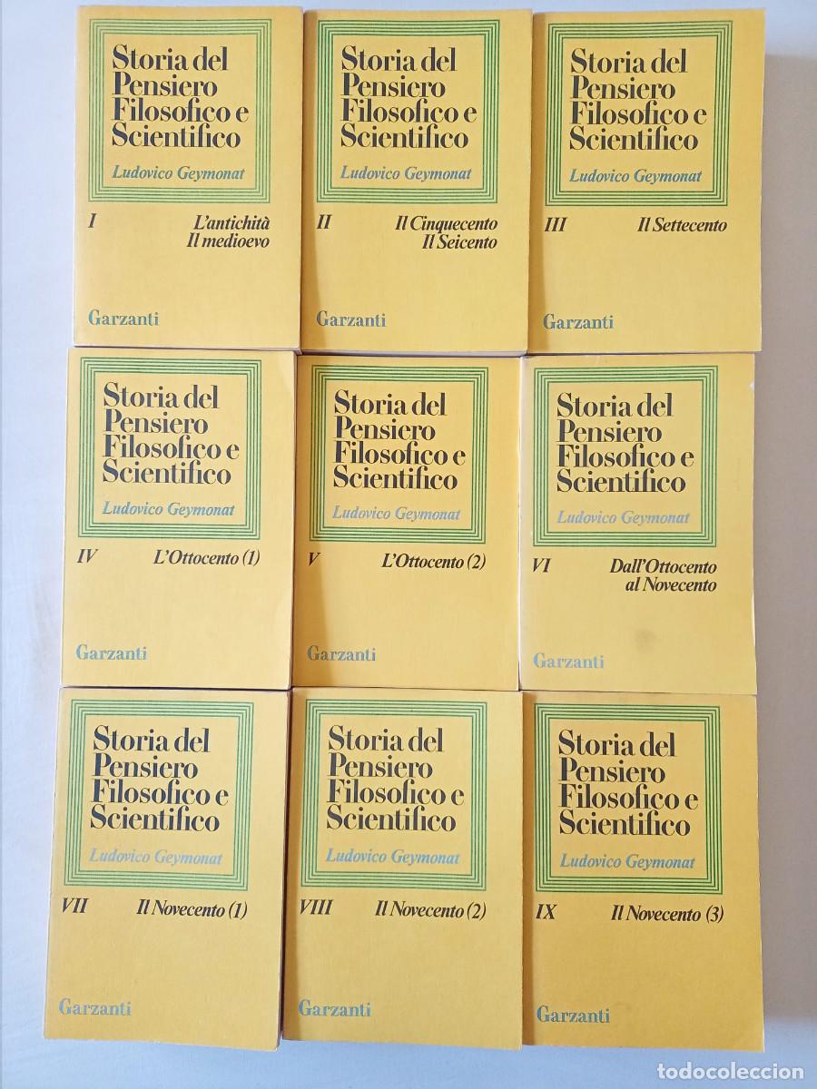 Libros de segunda mano: Ludovico Geymonat - Storia del Pensiero Filosofico e Scientifico. 9 tomos (En Italiano) - Garzanti