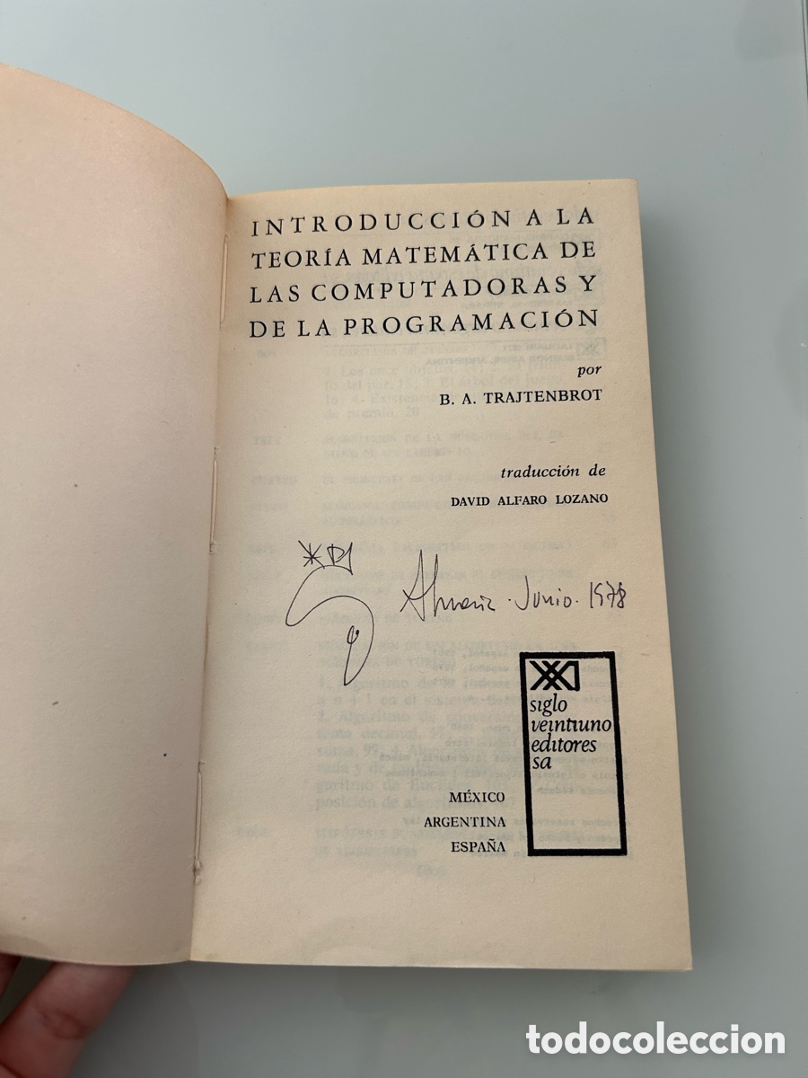 Libros de segunda mano: Introducci&oacute;n a la teor&iacute;a matem&aacute;tica de las computadoras y de la programaci&oacute;n. B.A.Trajtenbrot. - Foto 2