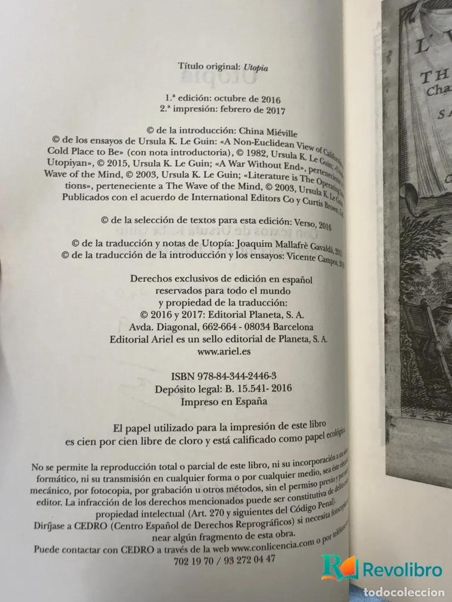 Libros de segunda mano: Utop&iacute;a - Tom&aacute;s Moro - Libro de segunda mano - Foto 4