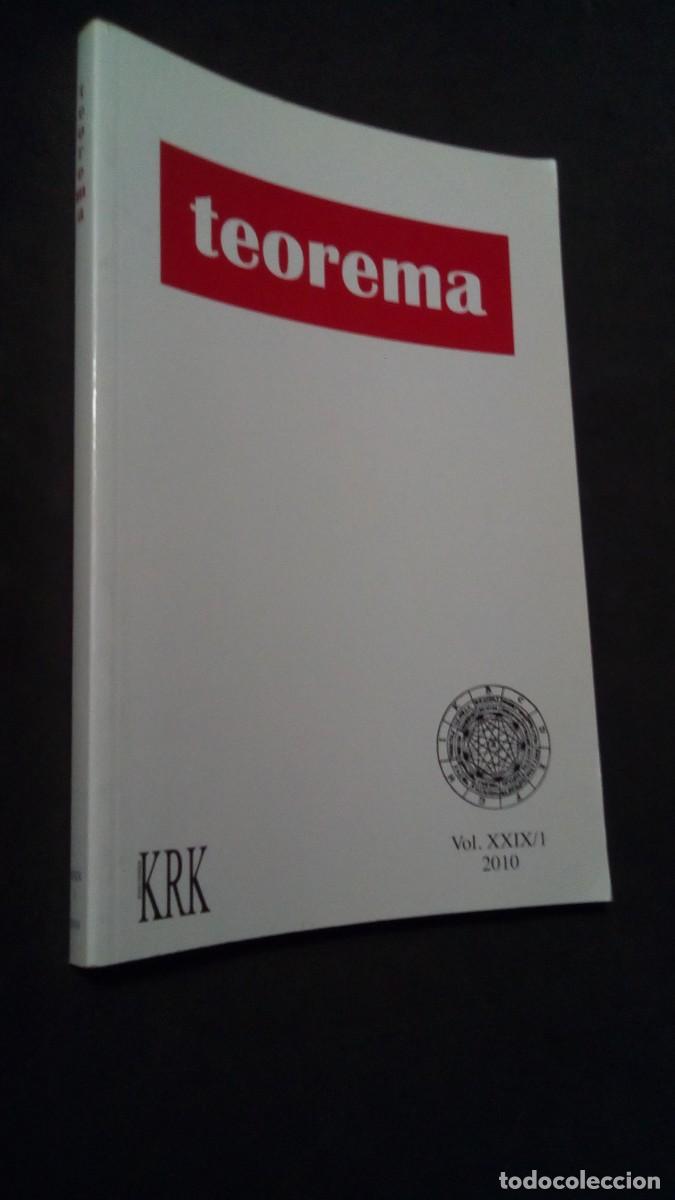 Libri di seconda mano: Teorema, revista internacional de filosof&iacute;a, VOL. XXIX/1 2010-KRK-COMO NUEVA