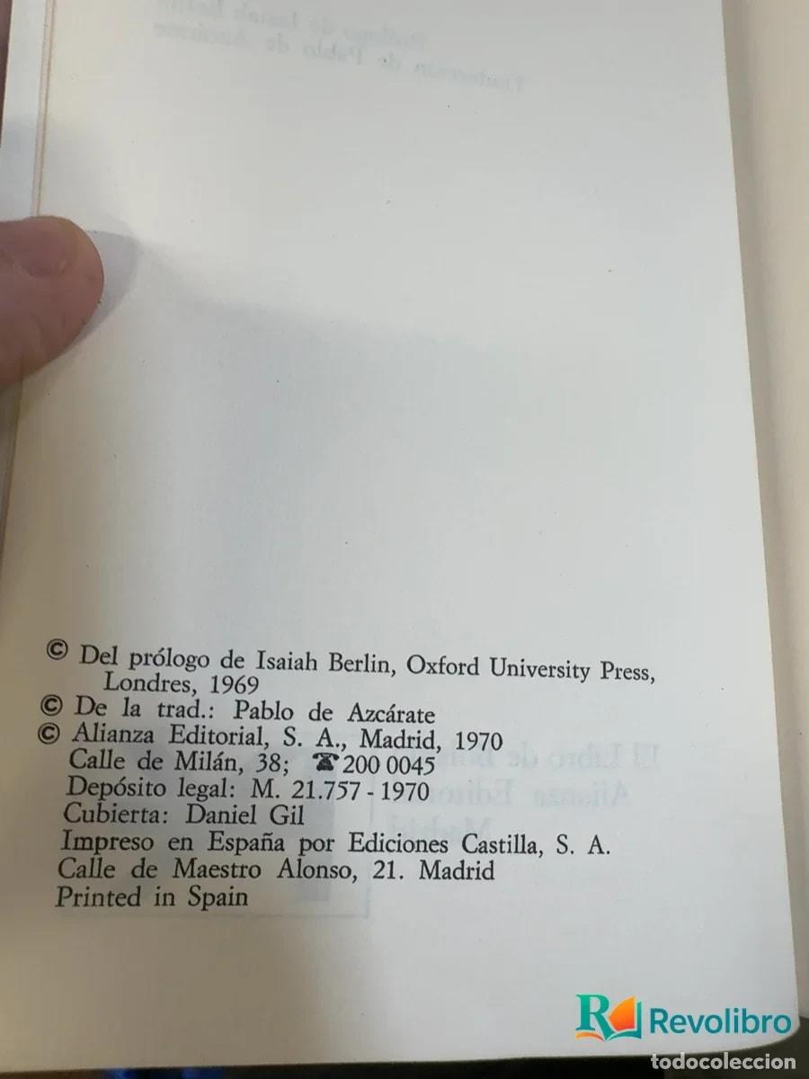 Libros de segunda mano: Sobre la libertad - 1&ordf; edici&oacute;n - John Stuart Mill - Foto 3