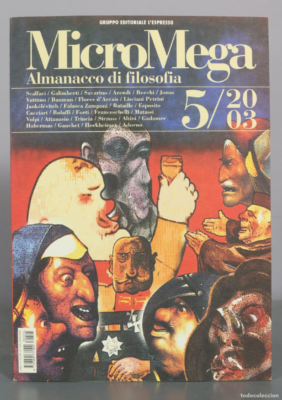 Libros de segunda mano: MicroMega - Almanacco di filosofia - Gruppo Editoriale L'Espresso. 5/2003