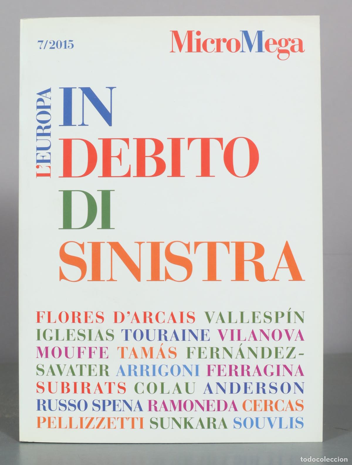 Libros de segunda mano: MicroMega - L'Europa in debito di sinistra. 7/2015