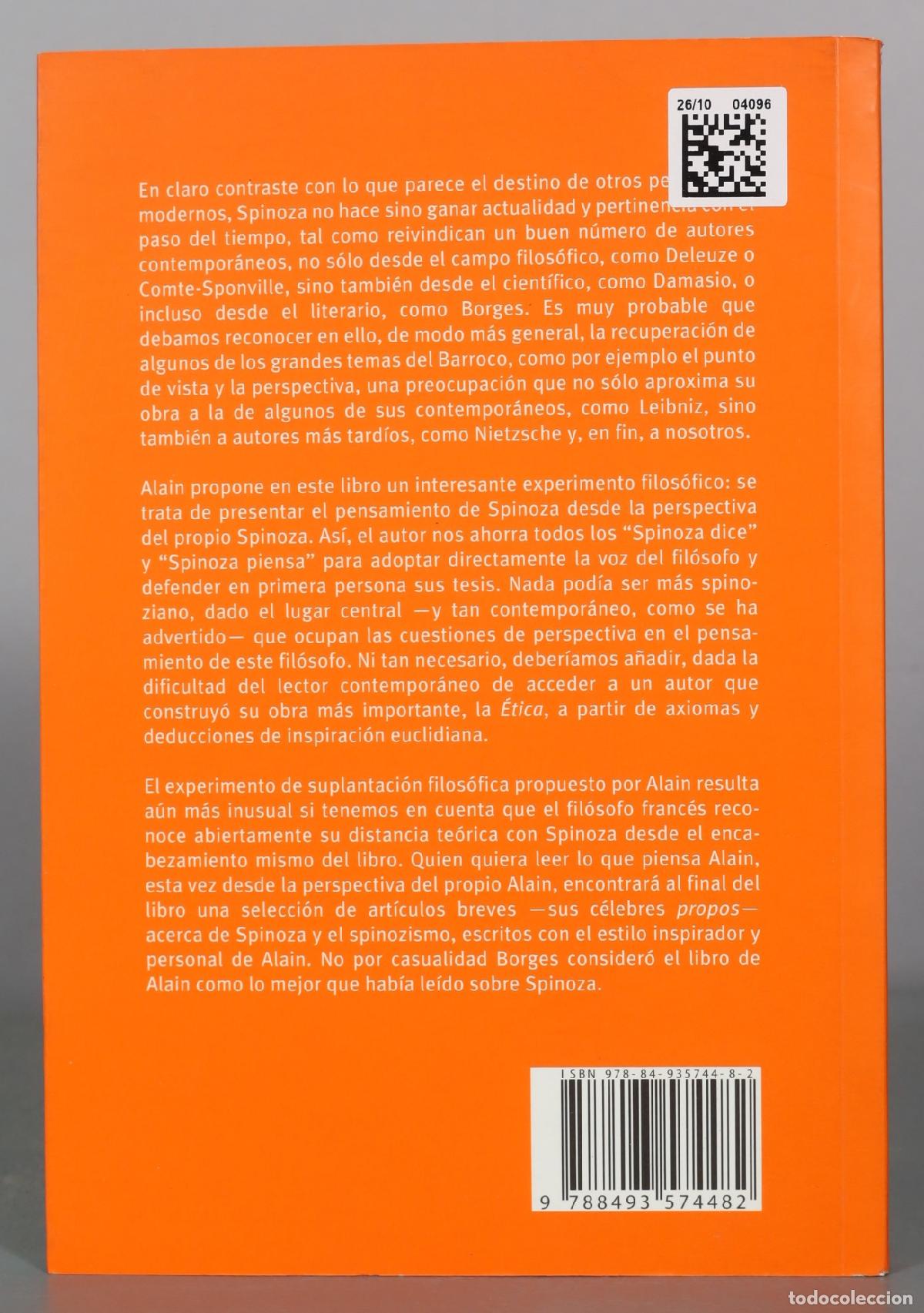 Libros de segunda mano: Spinoza - Alain - marbot ediciones - Foto 2