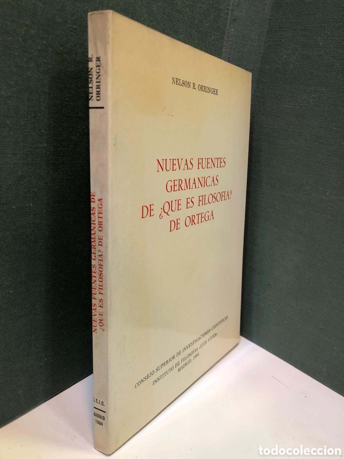 Libros de segunda mano: Nueves fuentes germ&aacute;nicas de &iquest;Qu&eacute; es filosof&iacute;a? de Ortega - Nelson R. Orringer