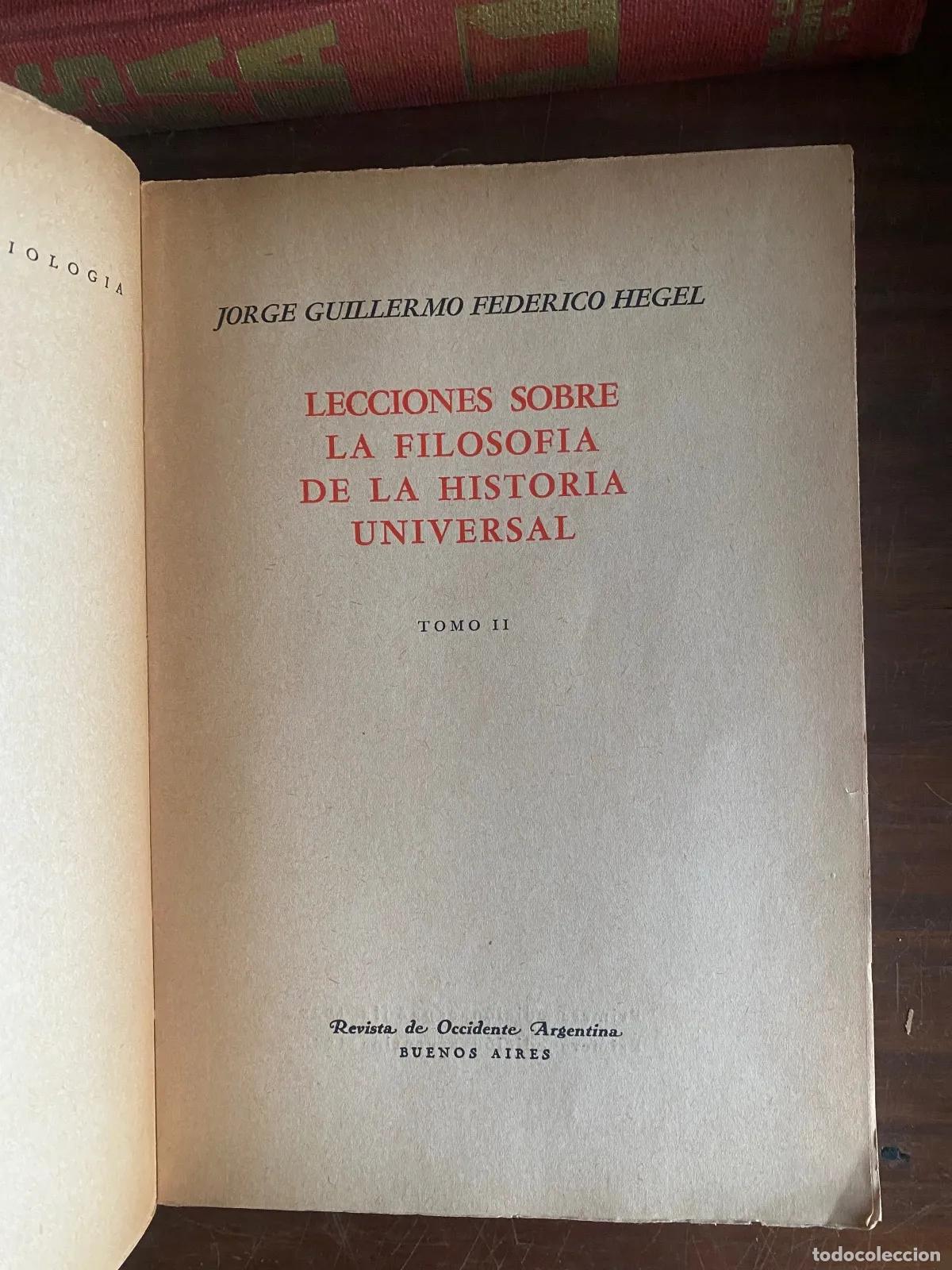 Libros de segunda mano: Georg Wilhelm Friedrich Hegel - LECCIONES SOBRE LA FILOSOFIA DE LA HISTORIA UNIVERSAL