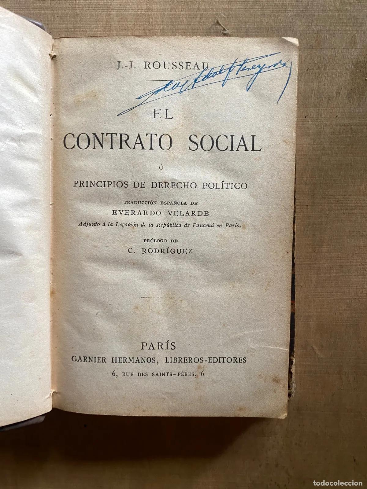 Livros em segunda m&atilde;o: Jean-Jacques Rousseau - El contrato social