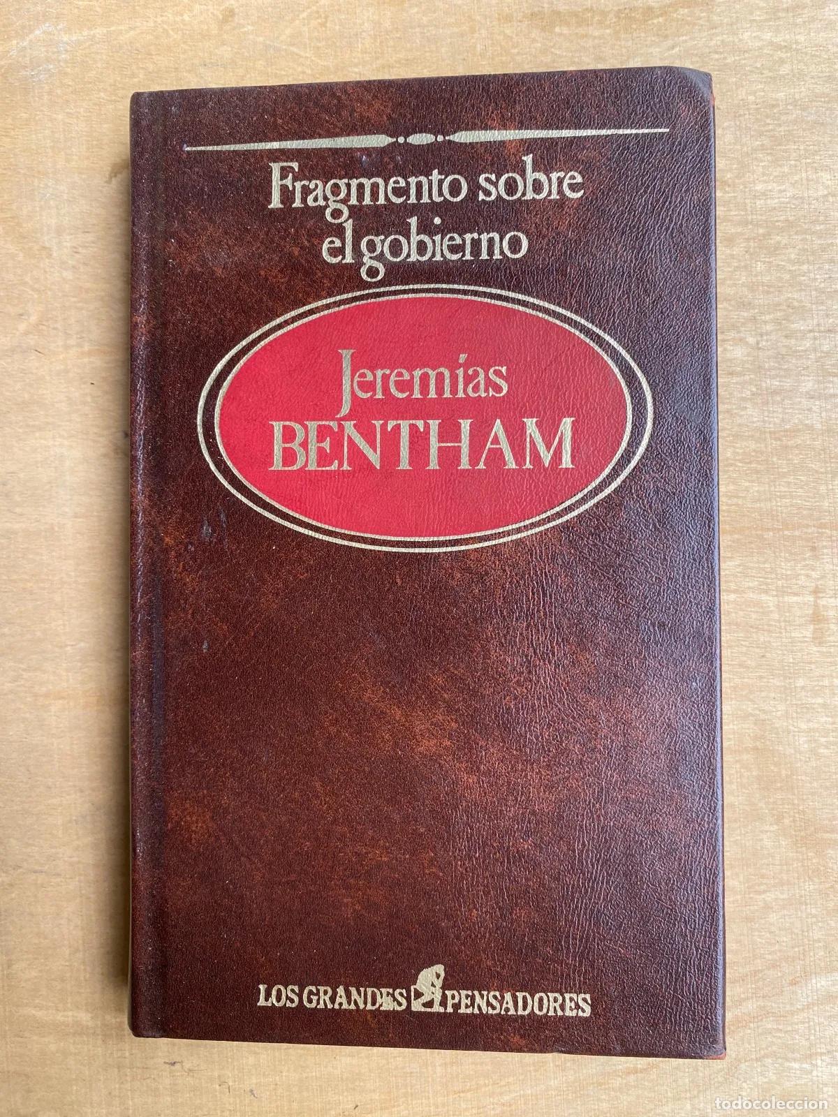 Second hand books: Jeremy Bentham - Fragmento sobre el gobierno