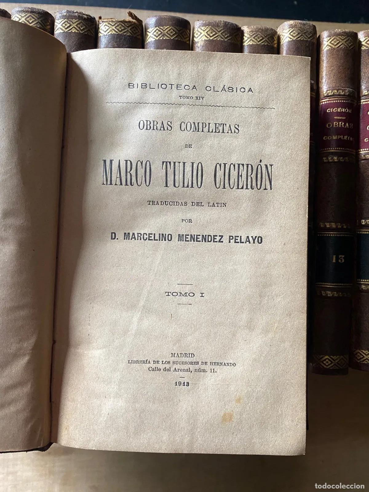 Libri di seconda mano: Marco Tulio Ciceron - Obras completas de Marco Tulio Ciceron 17 tomos