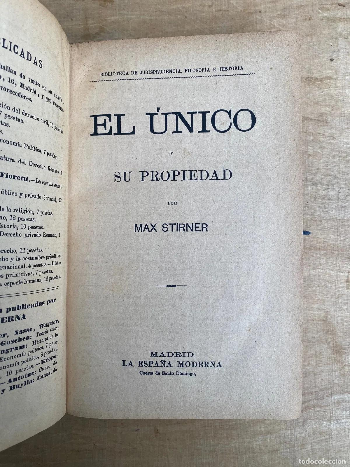 Libros de segunda mano: Max Stirner - El unico y su propiedad