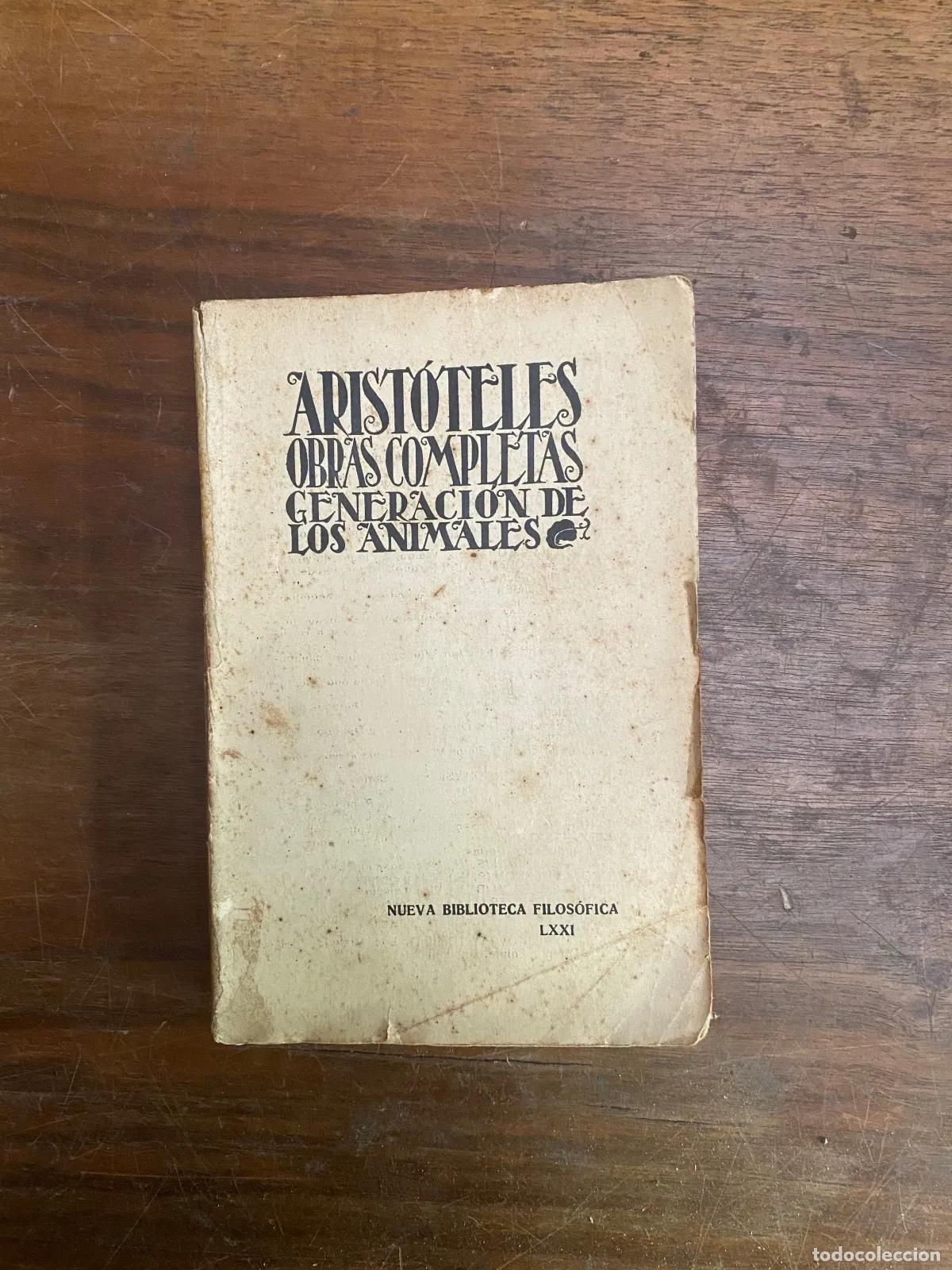 Libros de segunda mano: Aristoteles - Generacion de los animales