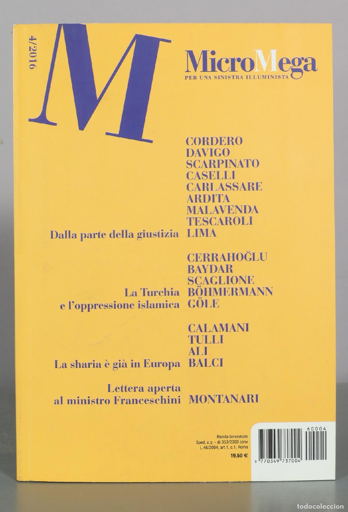 Libros de segunda mano: MicroMega - 4/2016 .
