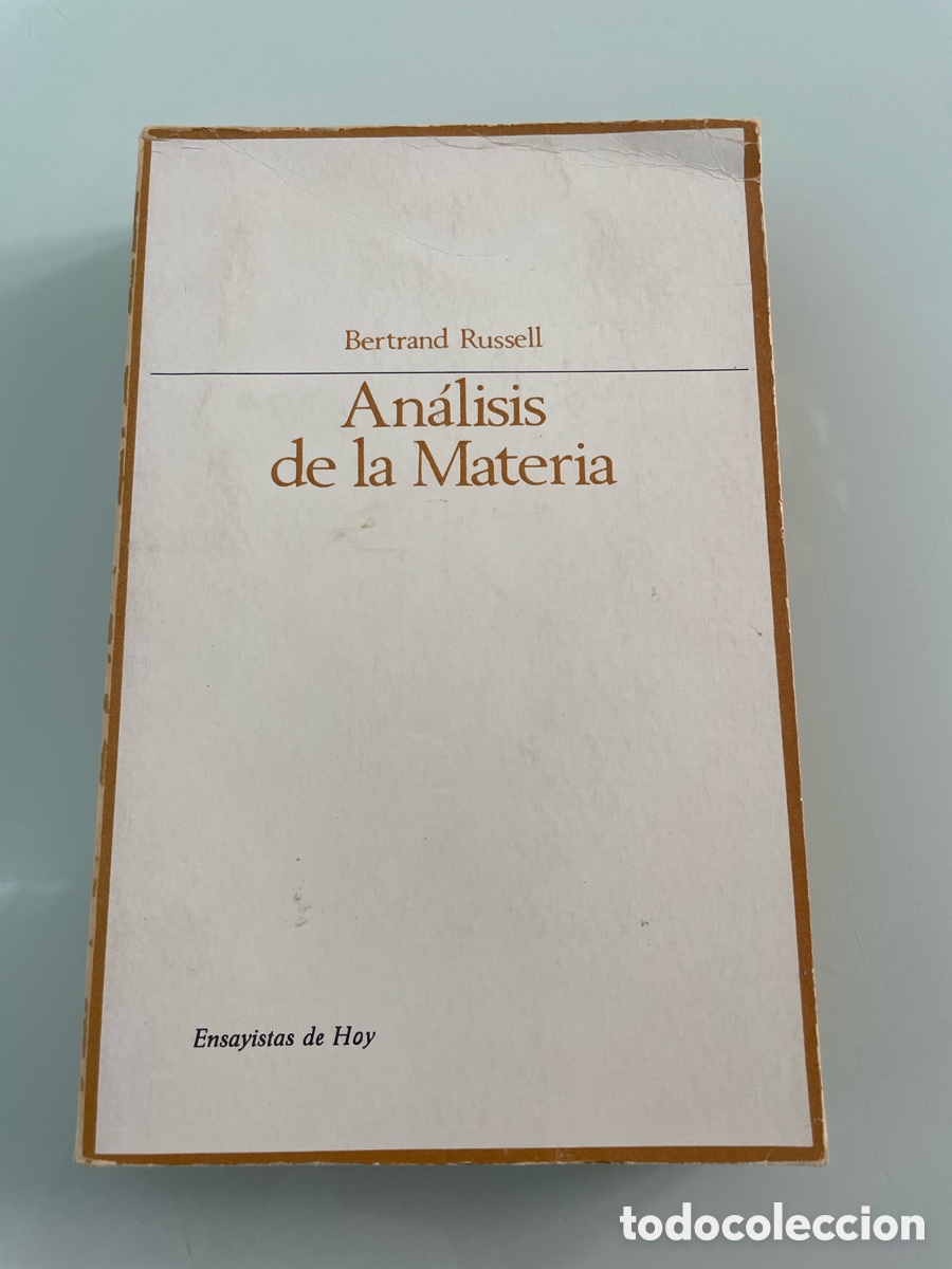 Libros de segunda mano: An&aacute;lisis de la materia. Bertrand Russell. Taurus 1&ordf; ed. 1969.