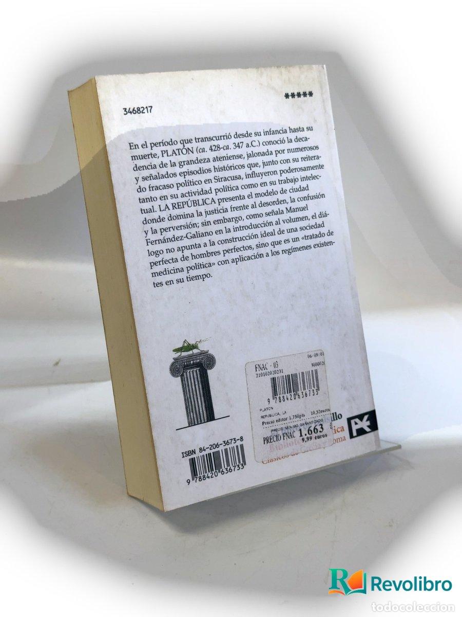 Libros de segunda mano: La rep&uacute;blica - Plat&oacute;n - Foto 2