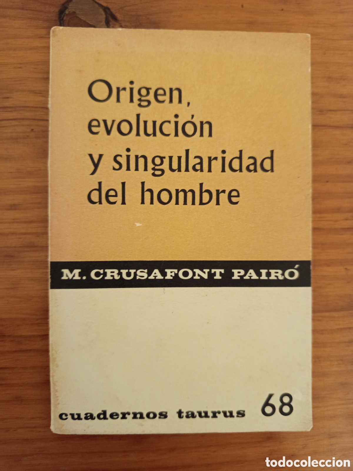 Libros de segunda mano: ORIGEN, EVOLUCION Y SINGULARIDAD DEL HOMBRE (M. CRUSAFONT PAIR&Oacute;)