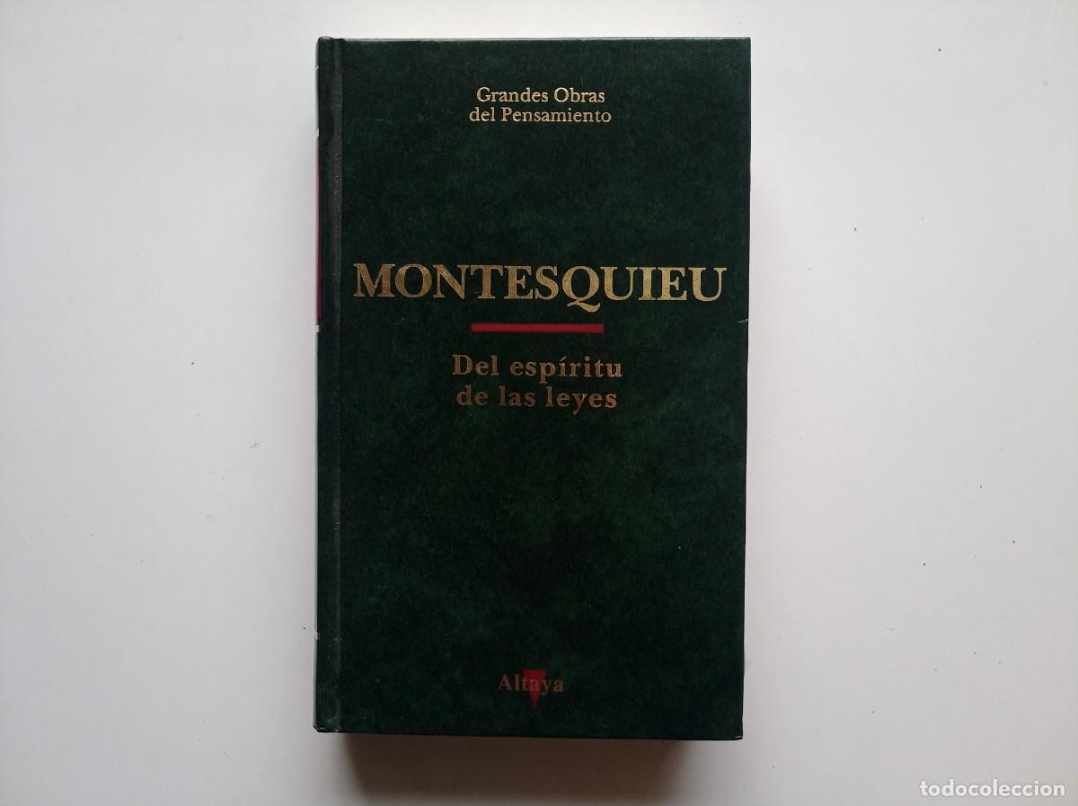 Libros de segunda mano: MONTESQUIEU. DEL ESPIRITU DE LAS LEYES. 1987. GRANDES OBRAS DEL PENSAMIENTO.
