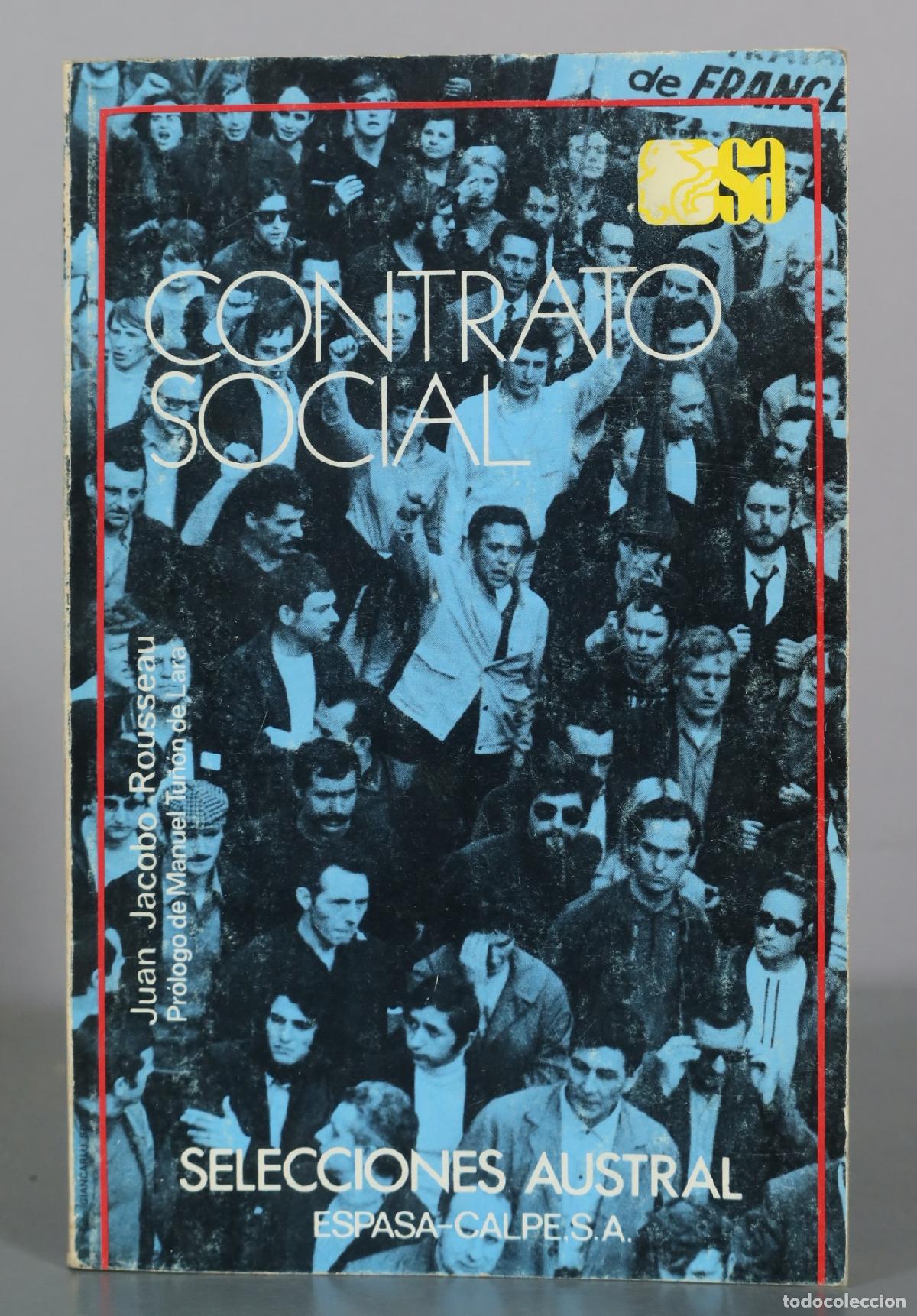 Libros de segunda mano: Contrato Social - Juan Jacobo Rousseau - Espasa-Calpe S.A.
