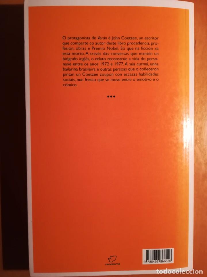 Libros de segunda mano: Ver&aacute;n. J.M. Coetzee. En galego - Foto 2
