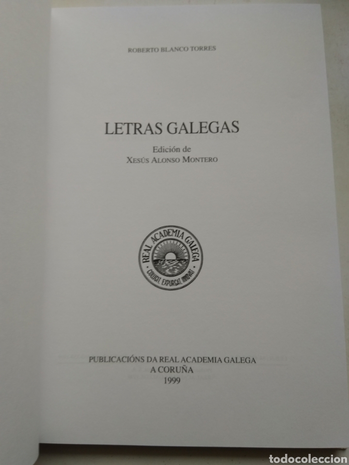 Libros de segunda mano: LETRAS GALEGAS/ROBERTO BLANCO TORRES - Foto 3