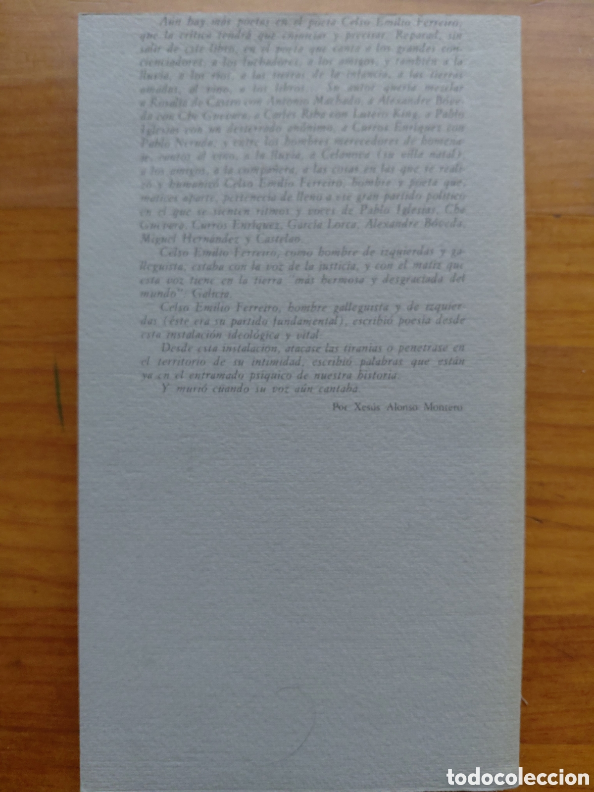 Libros de segunda mano: O libro dos homenaxes - Ferreiro, Celso Emilio - Foto 2