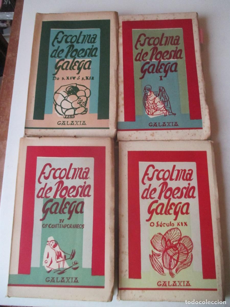 Libros de segunda mano: Escolma de Poes&iacute;a galega ( 4 tomos) (a&ntilde;os 50) W41576