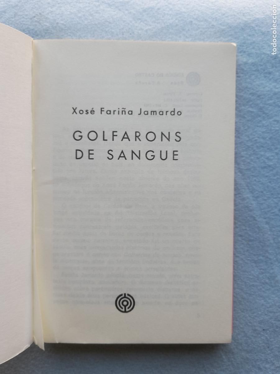 Libros de segunda mano: Golfar&oacute;ns de Sangue. Xos&eacute; Fari&ntilde;a Jamardo. - Foto 2