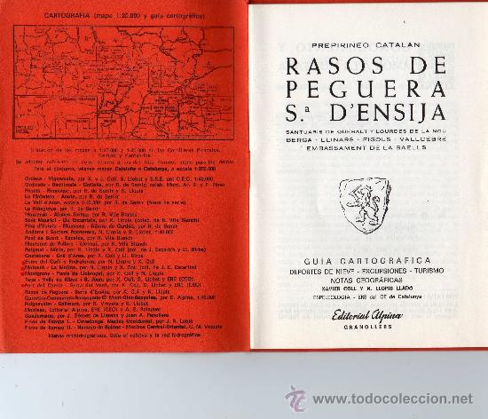 Libros de segunda mano: GUIA CARTOGRAFICA RASOS DE PEGUERA - SERRA D'ENSIJA