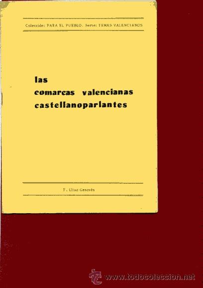Libri di seconda mano: COMARCAS VALENCIANAS CASTELLANOPARLANTES, esquerra nacionalista valenciana,1975